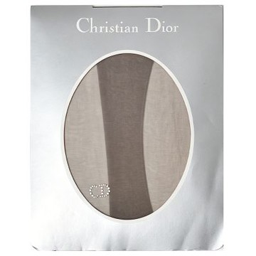 Christian Dior 迪奧 優雅左腳踝品牌CD水鑽圖騰花紋褲襪(灰色35/L)
