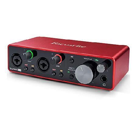 Focusrite Scarlett 2i2 USB Audio Interface (3rd Gen) with Mic Stand, Pop Filter ＆ XLR-XLR Cable Bundle（並行輸入品）