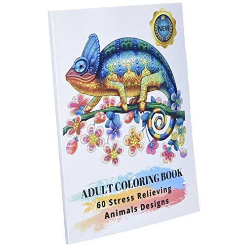 Adult Coloring Book 60 Stress Relieving Animals Designs: A Lot of Relaxin