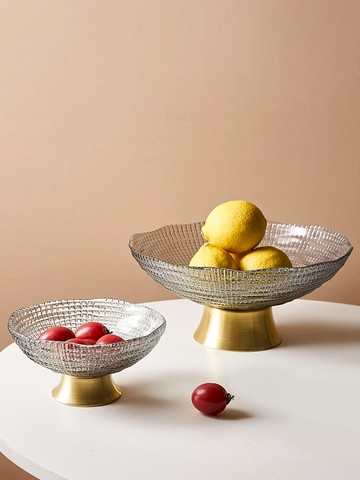 輕奢風果盤歐式奢華托干果盤歐式茶幾托盤堅果零食盤網紅水果盤