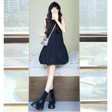 顯瘦背心A字無袖連衣裙(預購)vic005311