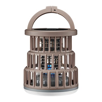 Kinyo 折疊式照明捕蚊兩用燈 咖色  KL-6051