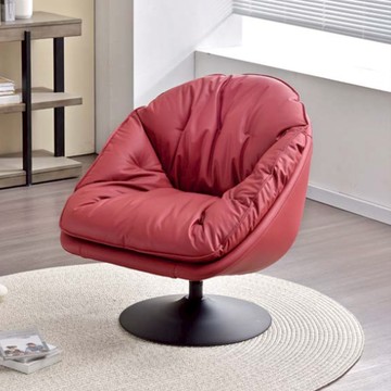 【obis】小蛋殼旋轉休閒椅(單人沙發)紅色