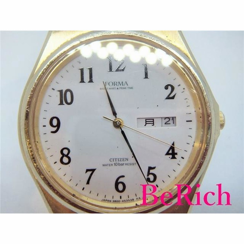 シチズン CITIZEN メンズ 腕時計 3800-451805 白 ホワイト 文字