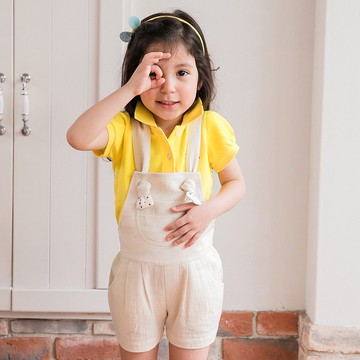 純棉網眼Polo衫 公主袖耀眼黃經典款