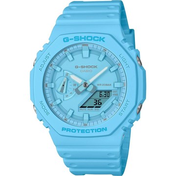 CASIO 卡西歐 G-SHOCK 單色美學 八角 雙顯手錶 GA-2100-2A2