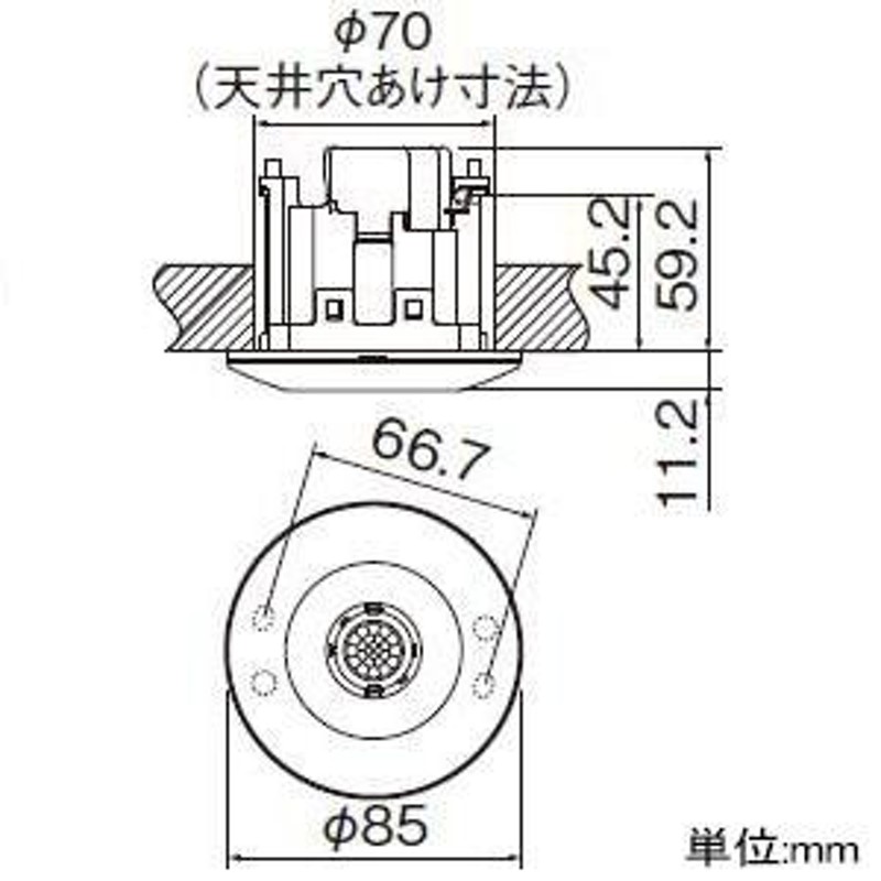 パナソニック かってにスイッチ 熱線センサ付自動スイッチ 天井取付 親