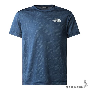 The North Face 北面 童裝 大童 短袖上衣 排汗 藍【運動世界】NF0A82E8I8I
