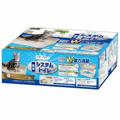 ペットプロ　デオフリー　猫用システムトイレ　セット