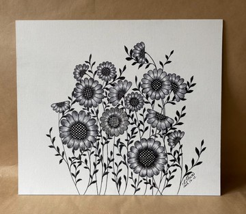 心田上的向日葵_掛畫