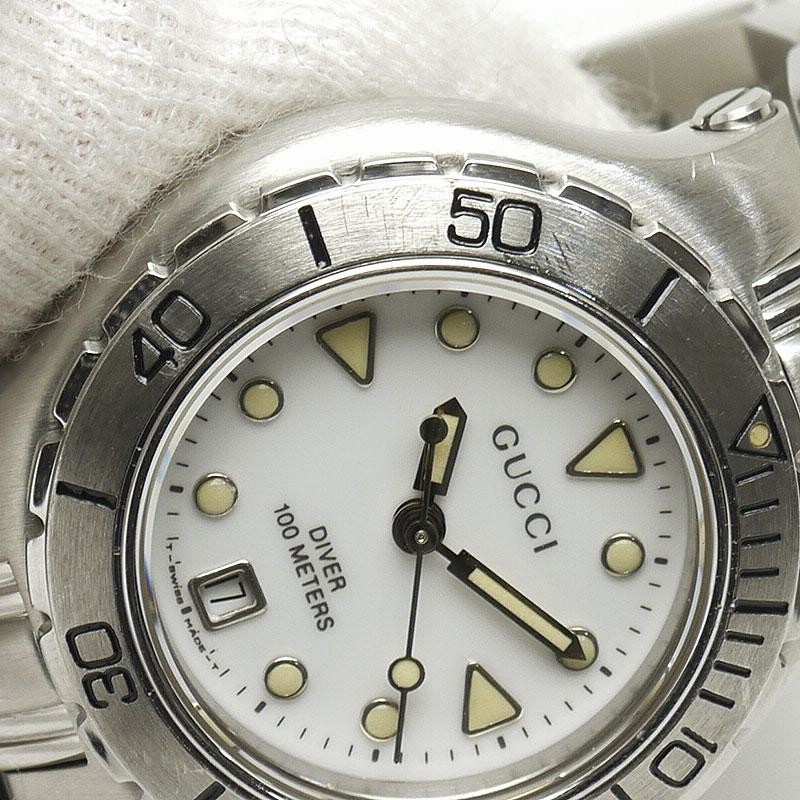 グッチ GUCCI クォーツ腕時計 9750L レディース SS 白文字盤