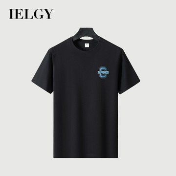 IELGY 夏季男士 T 恤棉質寬鬆上衣打底衫
