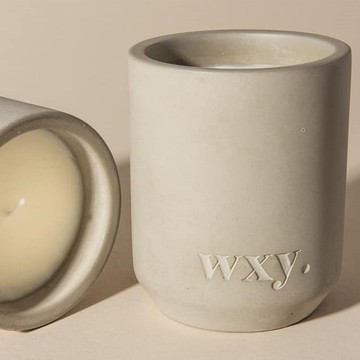【掉漆微瑕疵】英國 wxy Studio1 水泥燭杯蠟燭