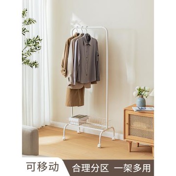 晾衣架落地移動室內簡易不銹鋼衣帽架家用曬衣架陽臺臥室掛衣架子