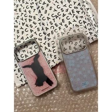 貌美小黑貓適用iPhone16蘋果手機殼15Promax銀框14水凝片17小衆13