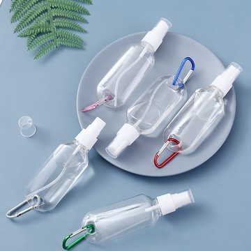 💥桃園出貨💥鑰匙扣噴瓶化妝品分裝瓶透明塑料小噴壺便攜旅行香水細霧噴霧瓶子