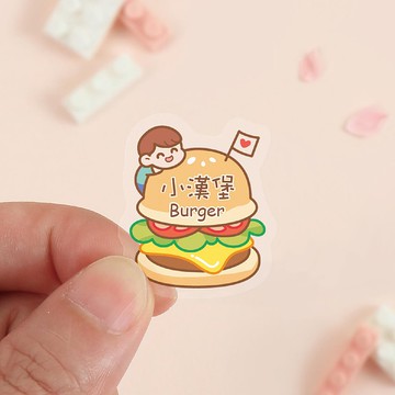 【正版原創】透明感 防水姓名貼-輕食男孩/50入-大小貼透L款
