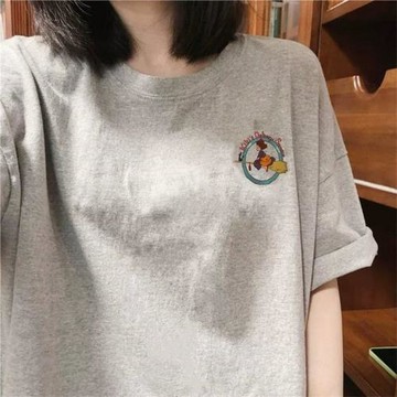 外貿出口尾貨清倉撿漏~夏短袖T恤男女士ins純棉男裝女裝寬松百搭
