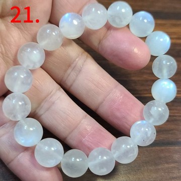 藍月光石 月光石 手鍊 手環 手珠 帶母礦 11mm 天然 ❤水晶玉石特賣#R098-8