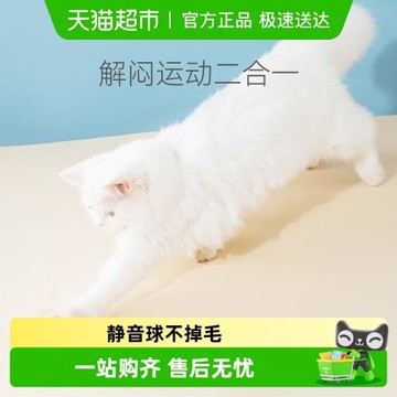貓玩具球自嗨解悶神器耐咬磨牙逗貓棒靜音毛絨不掉毛球貓用品大全