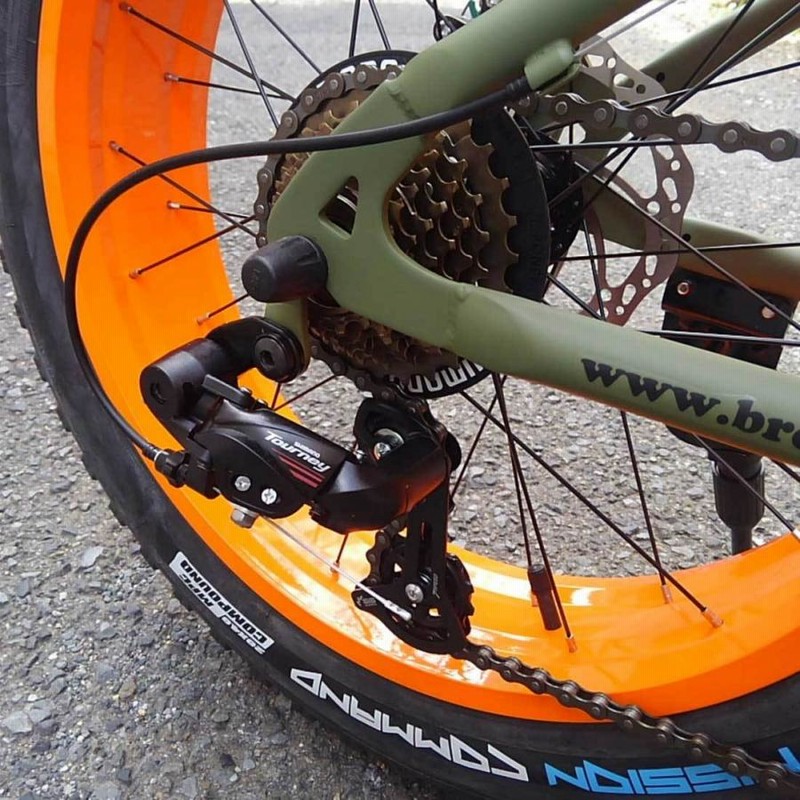 BRONX 20インチ FATBIKE アーミーグリーン x オレンジ 自転車 20BRONX-DD アーミーグリーン×オレンジリム ブロンクス