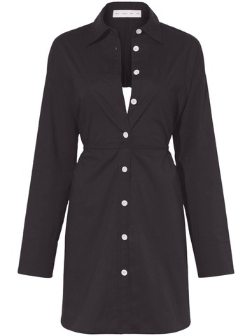 Proenza Schouler White Label - cut-out poplin shirtdress - women - Cotton/Spandex/Elastane - S - Black