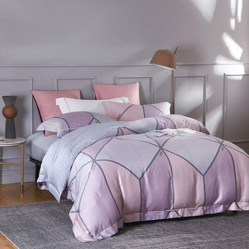 Ishur 伊舒爾 100%兩用被床包4件組 克利  被套 + 床包+ 枕頭套 2個  粉色  床包 雙人 + 被套 King Size