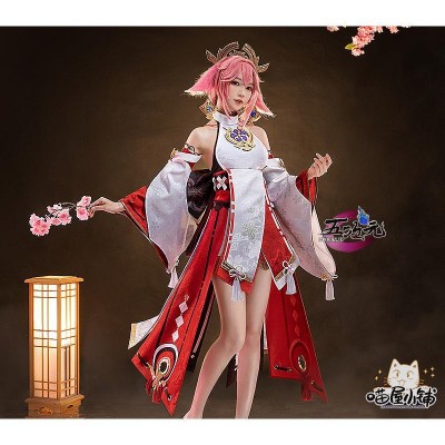 販売超高品質 原神 八重神子 コスプレ (靴・ウィッグ付き) - その他