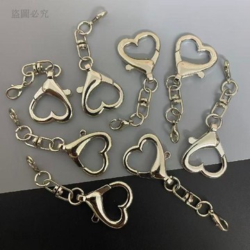 CP蠻高🦋【拼豆展示材料】金屬愛心異形桃心飾品掛件 創意配件鍊條 DIY手作材料 龍蝦扣 鑰匙圈 公仔娃娃吊飾 839E
