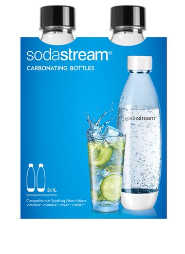 SodaStream Slim Carbonating Bottles Black Twin Pack 2 Bottles