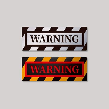 WARNING/鋁牌飾貼 SunBrother孫氏兄弟