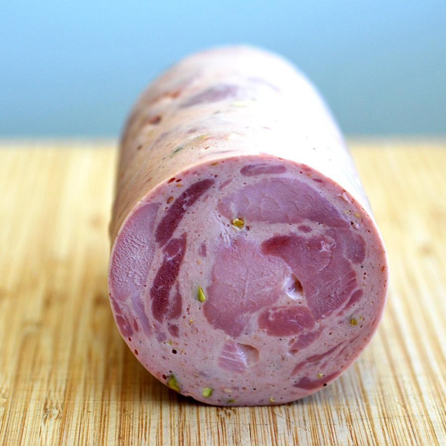 ソーシソン・ドゥ・ジャンボン（ハムの入った大判ソーセージのスライス）約80g（約8枚入）　冷凍　Saucisson de Jambon