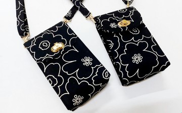 【三層手機包】長型三層隨身側揹包 斜側背 北歐花 禮物