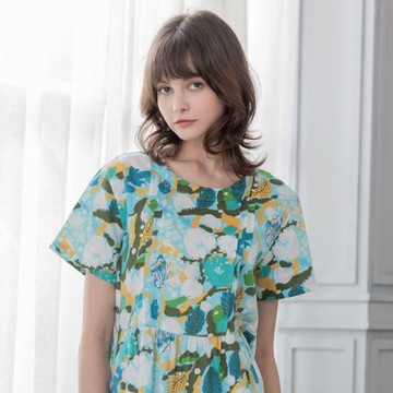 Rosemaid 羅絲美 - 鬱金香100%純棉短袖洋裝睡衣【R6103】