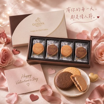 預購｜情人節快樂! [GODIVA]巧克力餅乾禮盒 (8/18)《完美禮品本舖》