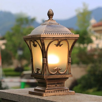 圍墻燈柱頭燈門柱燈別墅庭院燈戶外燈飾工程燈具防水室外燈蘋果