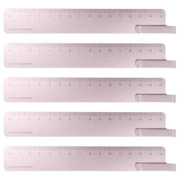 KaCO RUMA 金屬書籤尺  玫瑰金  5支