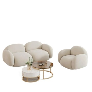 科技布家用小戶型沙發臥室客廳現代網紅奶油風雙人接待布藝小l3y[DD280308]