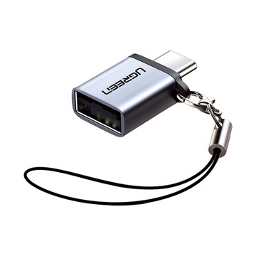 UGREEN 綠聯 Type-C 3.1轉USB3.0轉接頭 5Gbps  Space Gray  1個  29mm