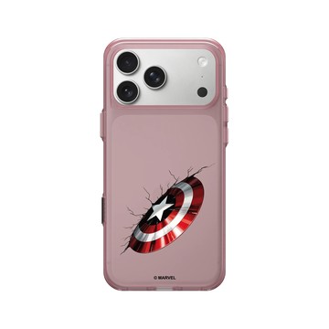 iPhone 17 Pro Max Clear (相機按鈕) 晶醺玫 - 迪士尼-漫威 Marvel - 美國隊長的盾牌