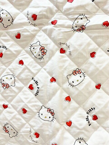 【震撼精品百貨】Hello Kitty 凱蒂貓 三麗鷗 KITTY日本保暖毛毯/止滑墊(單人)-愛心#10652 震撼日式精品百貨