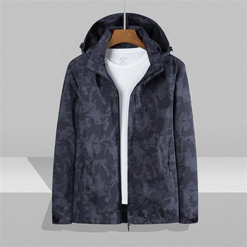 【米蘭精品】衝鋒衣連帽夾克-秋冬防風保暖百搭男女外套7色74db15