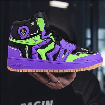 aj初號機高達聯名高幫鞋新世紀福音戰士機甲戰士青少年EAV動漫鞋