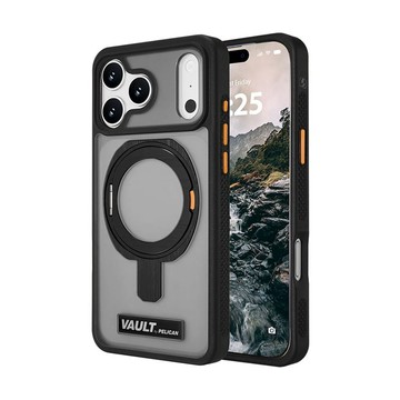 iPhone 18 系列 Vault 金盾 MagSafe 360旋轉支架防摔殼 - 透黑 iPhone 18 Pro Max