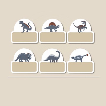 姓名貼紙 耐高溫 防水姓名貼 藍恐龍系