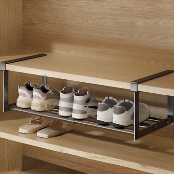 YOUNCO 可調長度鞋子收納架  黑色  1個