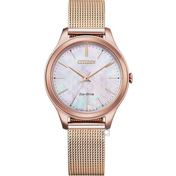 CITIZEN 星辰 典雅大方米蘭時尚腕錶 女錶 手錶 聖誕節 禮物(EM0508-80Y)32mm