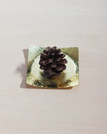 錘木紋 方形小碟 杯墊 茶托-星皿