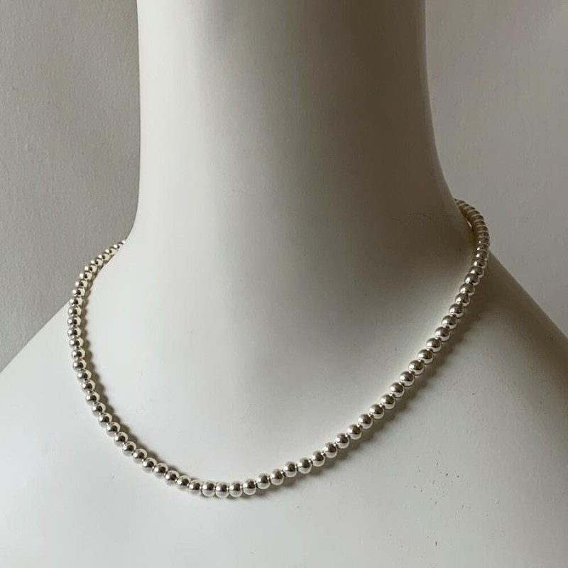 HARPO アルポ Navajo round silver beads necklace 45cm/5mm ナバホ