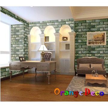 【橘果設計】磚紋風格 自黏壁紙 10米長 多款可選 DIY組合壁貼牆貼室內設計裝潢